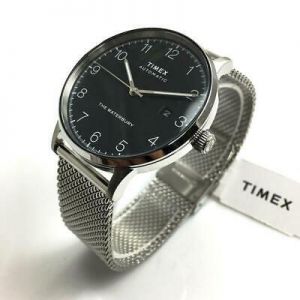SOUVENIR ساعات يد رجالية واكسسوارات Men's Timex Waterbury Silver Tone Automatic Watch TW2T70200